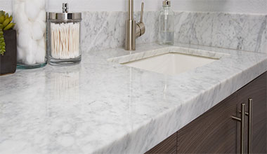 Bianco Carrara Marble Kitchen Countertop