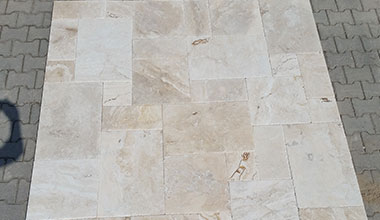 White Travertine Set