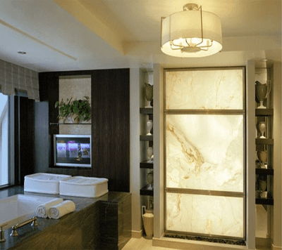 Illuminated Cream Onyx Wall Cladding