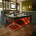 Red Onyx Bar Desk Cladding