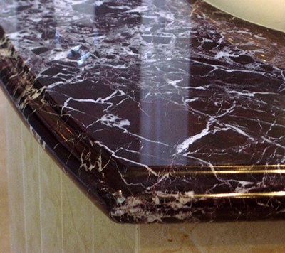 rosso levanto marble countertop