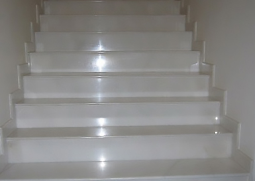 afyon white billur marble stairs application