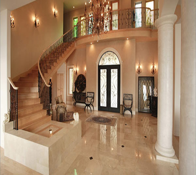 turkish white beige marble step flooring