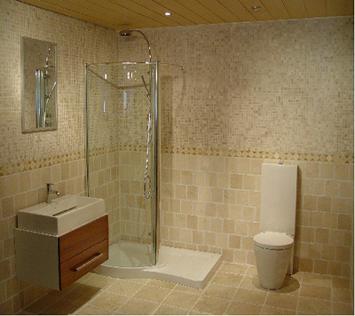 botticino beige marble bathroom wall cladding