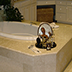 botticino beige marble bath tub cladding