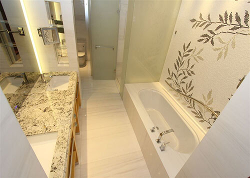 Dolomite White Marble Bathroom Flooring