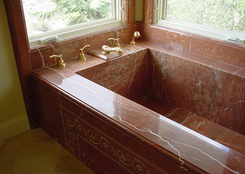 burdur coffee marble bathtub covering