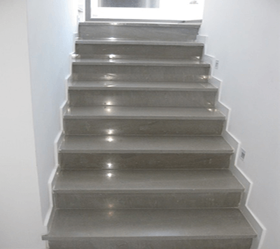 olive maron marble stair application