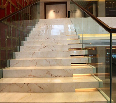 sofita beige marble stairs application