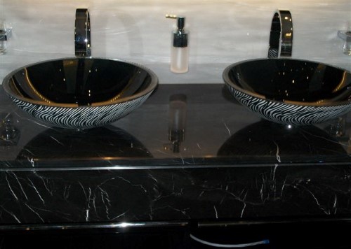 Toros Black Marble Countertop & Sink
