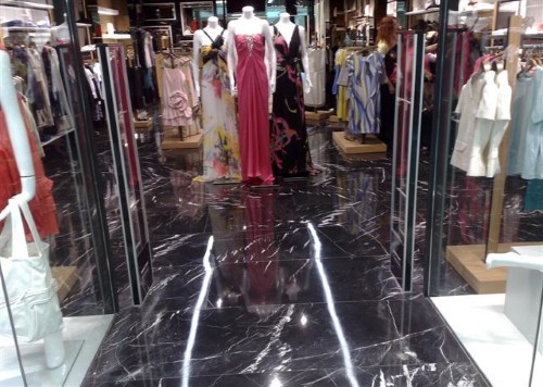 Toros Black Marble Shopping Store Flooring