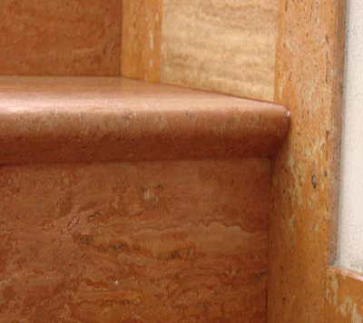 Pink Travertine Stairs