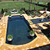 Gold Travertine Pool Edge Flooring