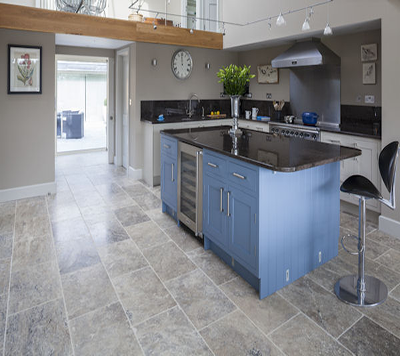 Silver Travertine Indoor Flooring