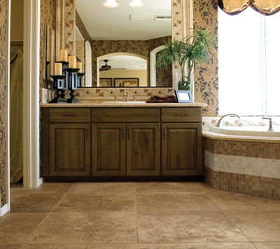 Dark Classic Travertine Bathroom Cladding