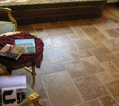 Dark Classic Travertine French Pattern Set