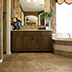 Dark Walnut Travertine Bathroom Cladding