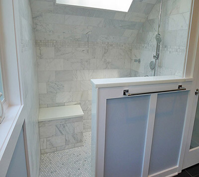 Bianco Carrara-Venato-Mermer-Banyo-Uygulama